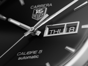  Shop Authentic Tag Heuer Carrera Calibre 5 Automatic Black Dial Silver Steel Strap Watch for Men - WAR201A.BA0723 - Luxxuri