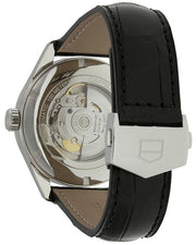  Shop Authentic Tag Heuer Carrera Automatic 41mm Black Dial Black Leather Strap Watch for Men - WAR201A.FC6266 - Luxxuri