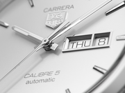  Shop Authentic Tag Heuer Carrera Calibre 5 Automatic White Dial Silver Steel Strap Watch for Men - WAR201B.BA0723 - Luxxuri