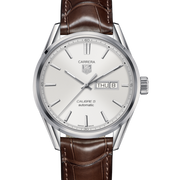  Shop Authentic Tag Heuer Carrera Calibre 5 Automatic White Dial Brown Leather Strap Watch for Men - WAR201B.FC6291 - Luxxuri
