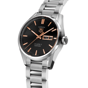  Shop Authentic Tag Heuer Carrera Calibre 5 Automatic Black Dial Silver Steel Strap Watch for Men - WAR201C.BA0723 - Luxxuri