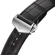  Shop Authentic Tag Heuer Carrera Calibre 5 Automatic Black Dial Black Leather Strap Watch for Men - WAR201C.FC6266 - Luxxuri