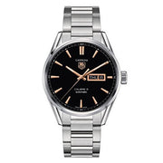  Shop Authentic Tag Heuer Carrera Calibre 5 Automatic Black Dial Silver Steel Strap Watch for Men - WAR201C.BA0723 - Luxxuri