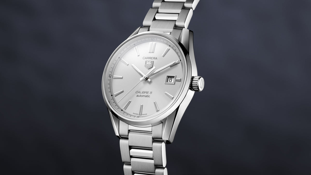  Shop Authentic Tag Heuer Carrera Automatic Caliber 5 White Dial Silver Steel Strap Watch for Men - WAR211B.BA0782 - Luxxuri