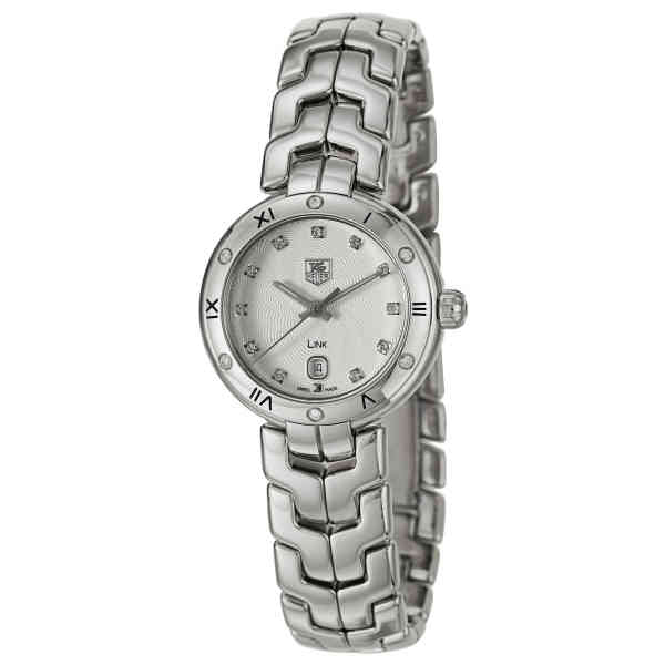  Shop Authentic Tag Heuer Link Diamonds Silver Dial Silver Steel Strap Watch for Women - WAT1413.BA0954 - Luxxuri