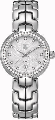  Shop Authentic Tag Heuer Link Diamonds Silver Dial Silver Steel Strap Watch for Women - WAT1414.BA0954 - Luxxuri