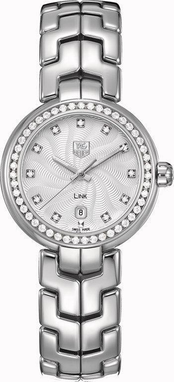  Shop Authentic Tag Heuer Link Diamonds Silver Dial Silver Steel Strap Watch for Women - WAT1414.BA0954 - Luxxuri