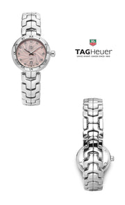  Shop Authentic Tag Heuer Link Diamonds Pink Dial Silver Steel Strap Watch for Women - WAT1415.BA0954 - Luxxuri