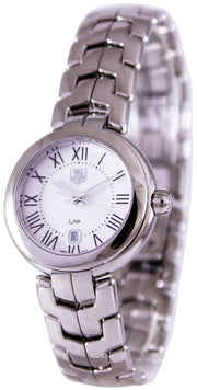  Shop Authentic Tag Heuer Link Roman Numeral Silver Dial Silver Steel Strap Watch for Women - WAT1416.BA0954 - Luxxuri