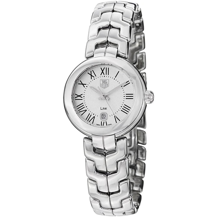  Shop Authentic Tag Heuer Link Roman Numeral Silver Dial Silver Steel Strap Watch for Women - WAT1416.BA0954 - Luxxuri