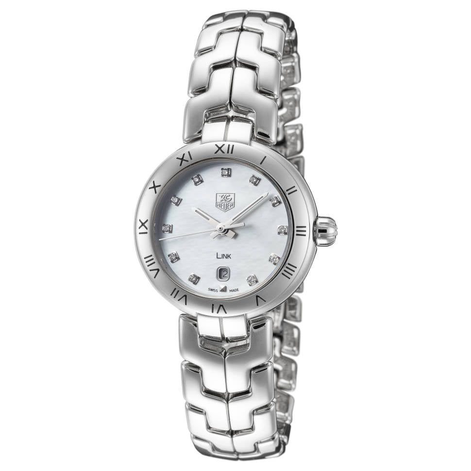  Shop Authentic Tag Heuer Link Diamonds Mother of Pearl Dial Silver Steel Strap Watch for Women -  WAT1417.BA0954 - Luxxuri