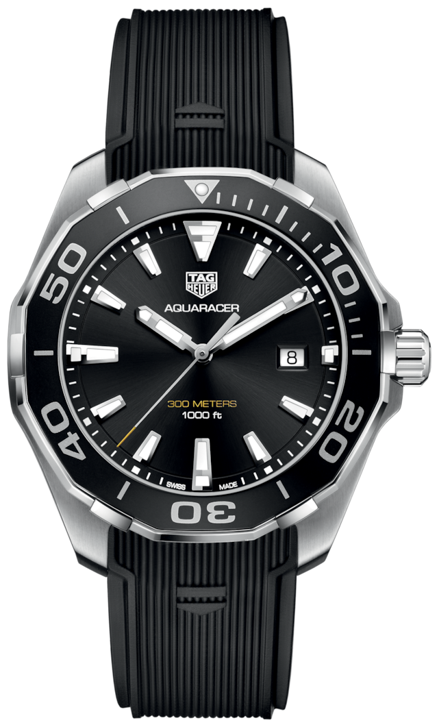  Shop Authentic Tag Heuer Aquaracer Quartz Black Dial Black Rubber Strap Watch for Men -  WAY101A.FT6141 - Luxxuri