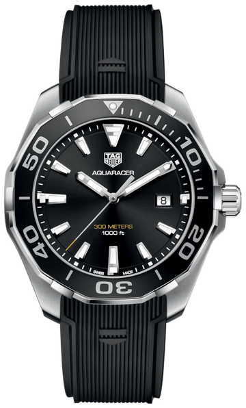  Shop Authentic Tag Heuer Aquaracer Quartz Black Dial Black Rubber Strap Watch for Men -  WAY101A.FT6141 - Luxxuri