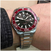  Shop Authentic Tag Heuer Aquaracer Black Dial Silver Steel Strap Watch for Men - WAY101B.BA0746 - Luxxuri