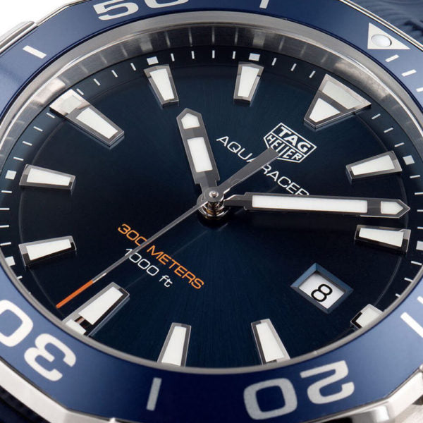  Shop Authentic Tag Heuer Aquaracer Quartz Blue Dial Blue Rubber Strap Watch for Men -  WAY101C.FC6153 - Luxxuri