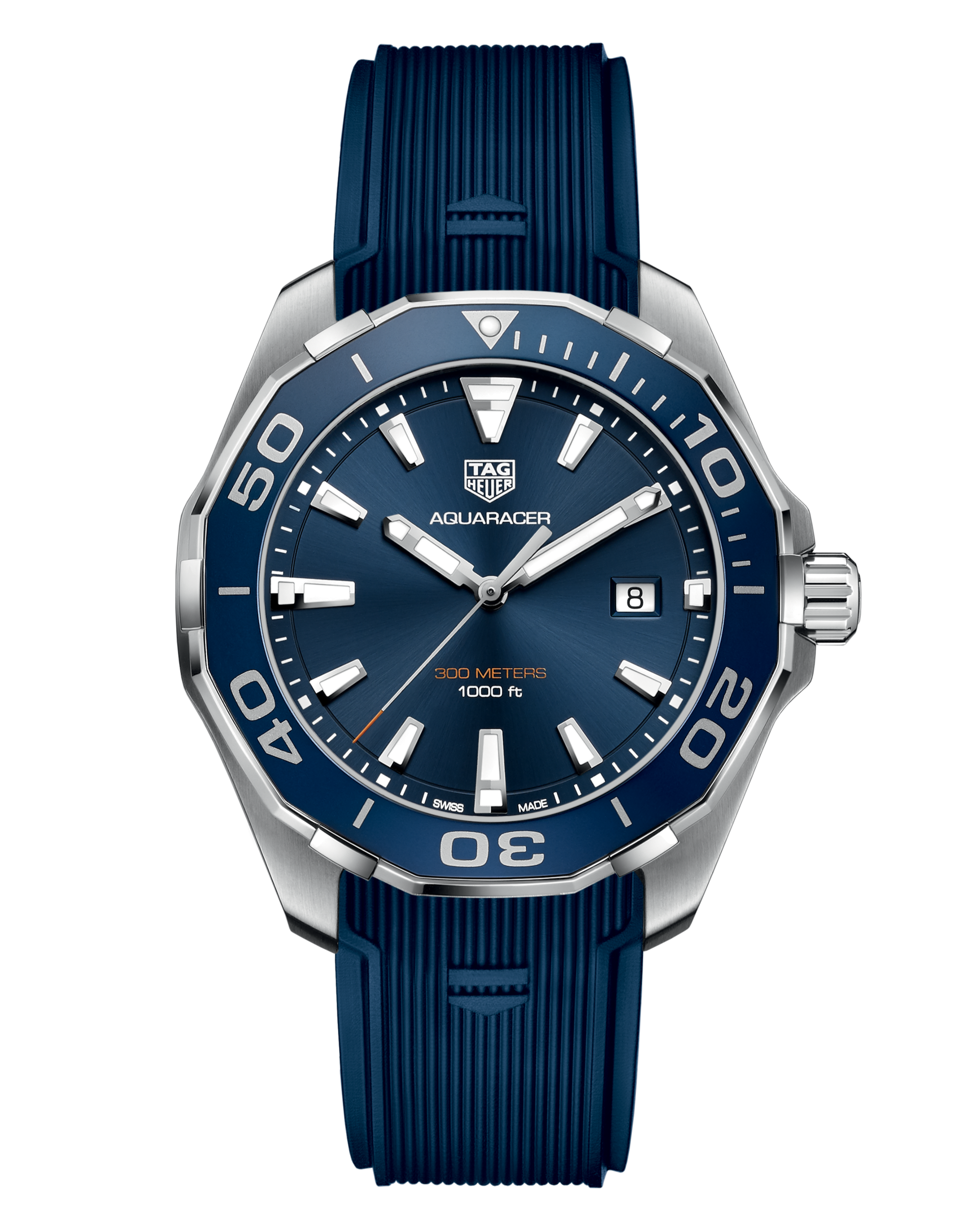  Shop Authentic Tag Heuer Aquaracer Quartz Blue Dial Blue Rubber Strap Watch for Men -  WAY101C.FC6153 - Luxxuri