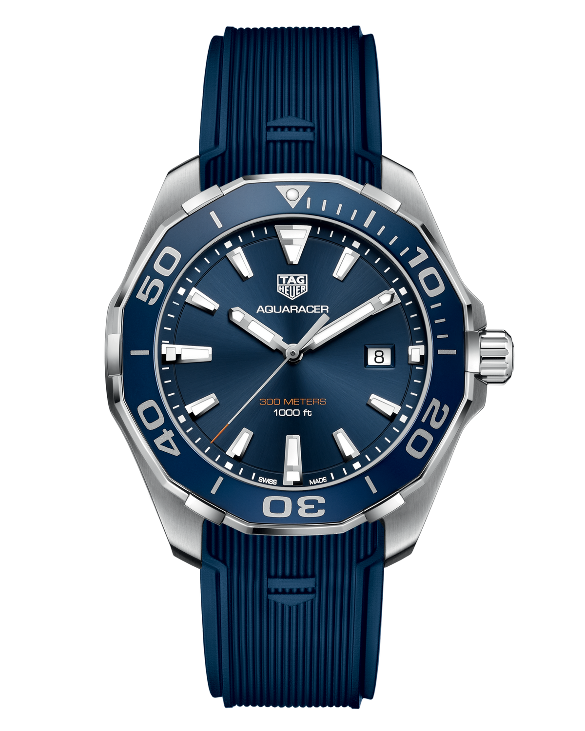  Shop Authentic Tag Heuer Aquaracer Quartz Blue Dial Blue Rubber Strap Watch for Men -  WAY101C.FC6153 - Luxxuri