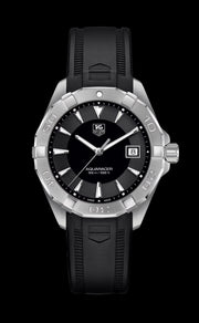  Shop Authentic Tag Heuer Aquaracer Quartz Black Dial Black Rubber Strap Watch for Men - WAY1110.FT8021 - Luxxuri
