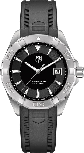  Shop Authentic Tag Heuer Aquaracer Caliber 5 Automatic Black Dial Black Rubber Strap Watch for Men - WAY2113.FT8021 - Luxxuri