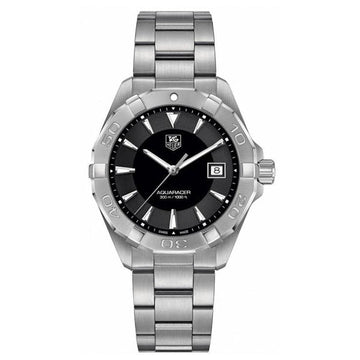  Shop Authentic Tag Heuer Aquaracer Quartz Black Dial Silver Steel Strap Watch for Men - WAY1110.BA0928 - Luxxuri