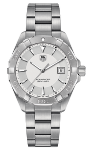  Shop Authentic Tag Heuer Aquaracer Quartz White Dial Silver Steel Strap Watch for Men - WAY1111.BA0928 - Luxxuri
