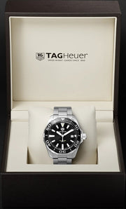  Shop Authentic Tag Heuer Aquaracer Black Dial Silver Steel Strap Watch for Men - WAY111A.BA0928 - Luxxuri