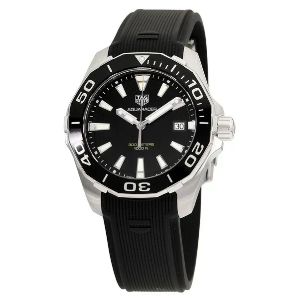  Shop Authentic Tag Heuer Aquaracer Black Dial Black Rubber Strap Watch for Men - WAY111A.FT6151 - Luxxuri