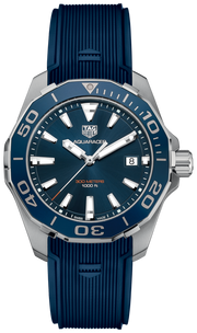  Shop Authentic Tag Heuer Aquaracer Blue Dial Blue Rubber Strap Watch for Men - WAY111C.FT6155 - Luxxuri