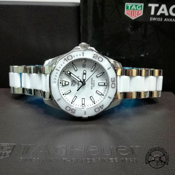  Shop Authentic Tag Heuer Aquaracer White Dial Watch for Women - WAY131B.BA0914 - Luxxuri