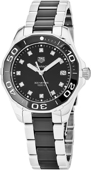  Shop Authentic Tag Heuer Aquaracer Quartz Black Dial Two Tone Steel Strap Watch for Women - WAY131C.BA0913 - Luxxuri