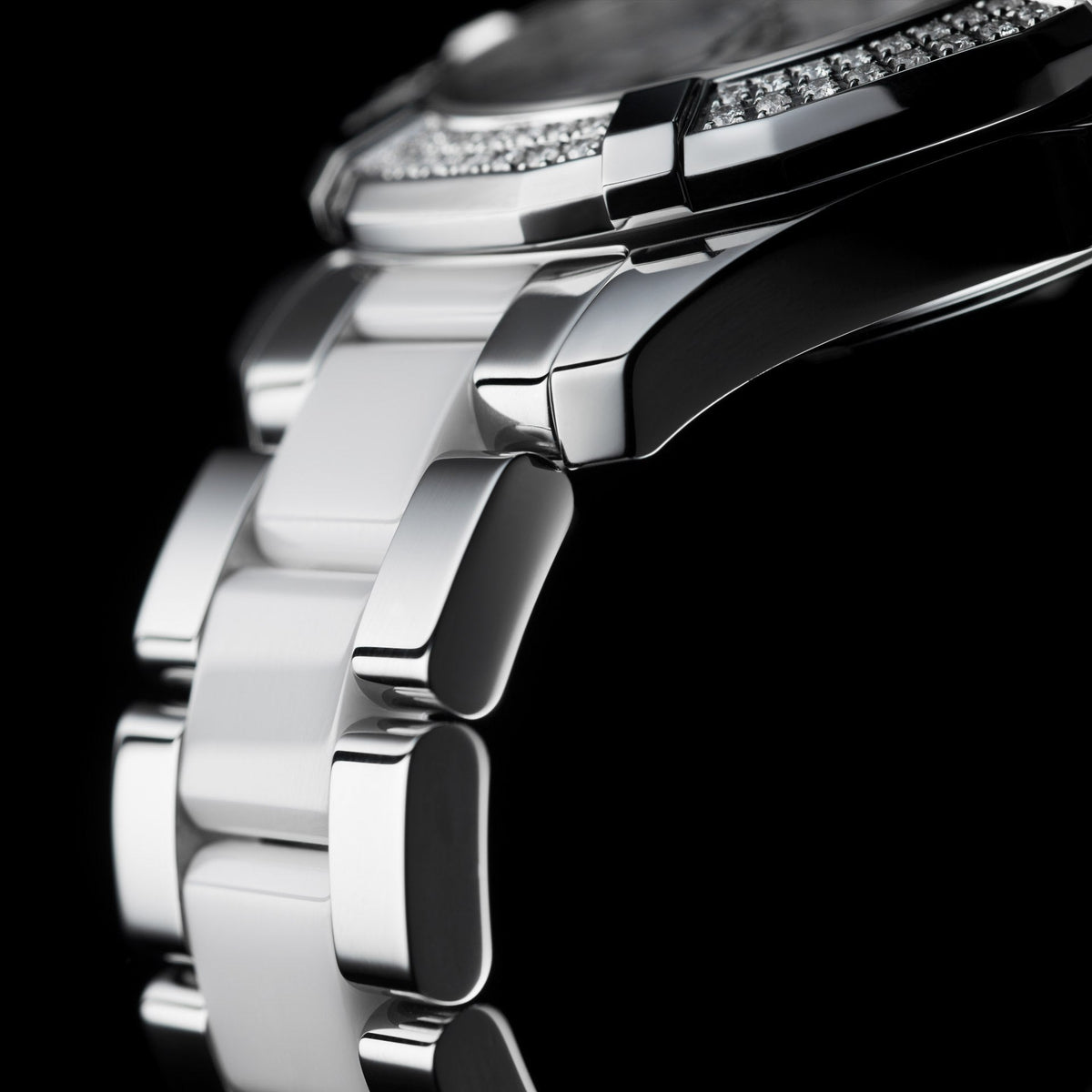  Shop Authentic Tag Heuer Aquaracer Diamonds White Dial Two Tone Steel Strap Watch for Women - WAY131F.BA0914 - Luxxuri