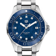  Shop Authentic Tag Heuer Aquaracer Diamonds Blue Dial Silver Steel Strap Watch for Women - WAY131L.BA0748 - Luxxuri