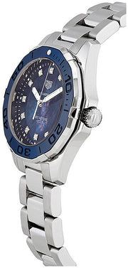  Shop Authentic Tag Heuer Aquaracer Diamonds Blue Dial Silver Steel Strap Watch for Women - WAY131L.BA0748 - Luxxuri