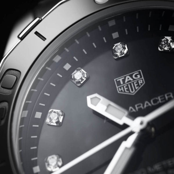  Shop Authentic Tag Heuer Aquaracer Quartz Black Dial Silver Steel Strap Watch for Women - WAY131M.BA0748 - Luxxuri