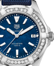  Shop Authentic Tag Heuer Aquaracer Quartz Diamonds Blue Dial Blue Nylon Strap Watch for Women - WAY131N.FT6091 - Luxxuri