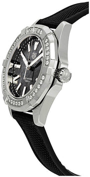  Shop Authentic Tag Heuer Aquaracer Diamonds Mother of Pearl Black Dial Black Nylon Strap Watch for Women - WAY131P.FT6092 - Luxxuri