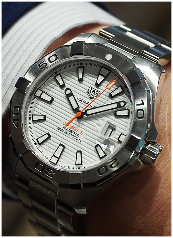  Shop Authentic Tag Heuer Aquaracer White Dial Watch for Men - WAY2013.BA0927 - Luxxuri