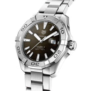  Shop Authentic Tag Heuer Aquaracer Calibre 5 Automatic Sunray Brown Dial Silver Steel Strap Watch for Men - WAY2018.BA0927 - Luxxuri