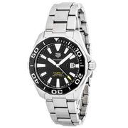  Shop Authentic Tag Heuer Aquaracer Black Dial Silver Steel Strap Strap Watch for Men - WAY201A.BA0927 - Luxxuri