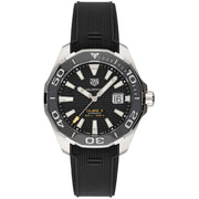  Shop Authentic Tag Heuer Aquaracer Calibre 5 Automatic Black Dial Black Rubber Strap Watch for Men - WAY201A.FT6142 - Luxxuri
