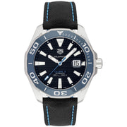  Shop Authentic Tag Heuer Aquaracer Calibre 5 Automatic Black Dial Black Nylon Strap Watch for Men - WAY201C.FC6395 - Luxxuri