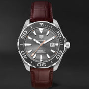  Shop Authentic Tag Heuer Aquaracer Caliber 5 Black Dial Brown Leather Strap Watch for Men - WAY201M.FC6474 - Luxxuri