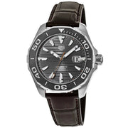  Shop Authentic Tag Heuer Aquaracer Caliber 5 Black Dial Brown Leather Strap Watch for Men - WAY201M.FC6474 - Luxxuri