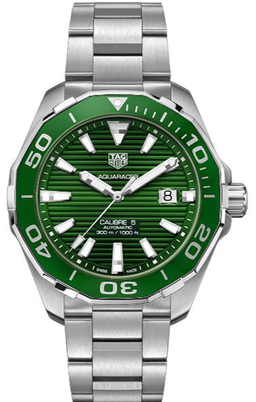  Shop Authentic Tag Heuer Aquaracer Green Dial Watch for Men - WAY201S.BA0927 - Luxxuri