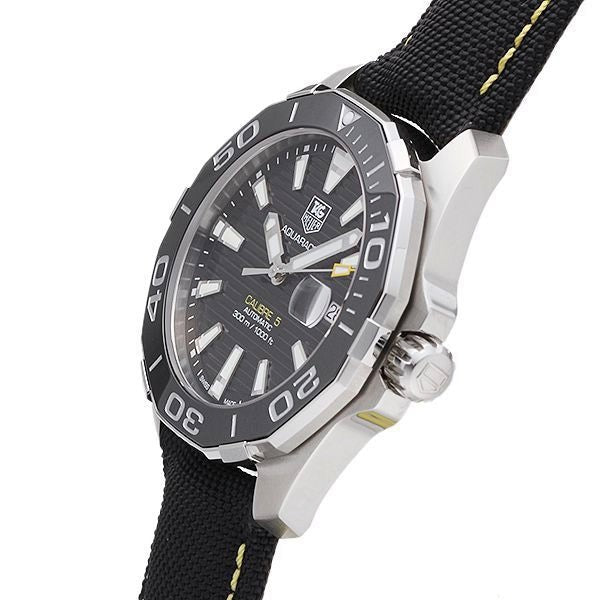  Shop Authentic Tag Heuer Aquaracer Calibre 5 Automatic Black Dial Black Nylon Strap Watch for Men - WAY211A.FC6362 - Luxxuri