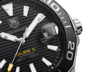  Shop Authentic Tag Heuer Aquaracer Automatic Black Dial Silver Steel Strap Watch for Men - WAY211A.BA0928 - Luxxuri