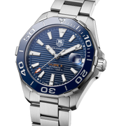  Shop Authentic Tag Heuer Aquaracer Calibre 5 Blue Dial Silver Steel Strap Watch for Men - WAY211C.BA0928 - Luxxuri