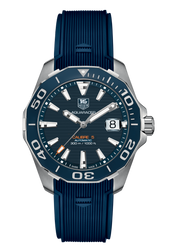  Shop Authentic Tag Heuer Aquaracer Calibre 5 Blue Dial Blue Silicone Strap Watch for Men -  WAY211C.FT6155 - Luxxuri
