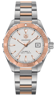  Shop Authentic Tag Heuer Aquaracer Calibre 5 Automatic White Dial Two Tone Steel Strap Watch for Men - WAY2150.BD0911 - Luxxuri