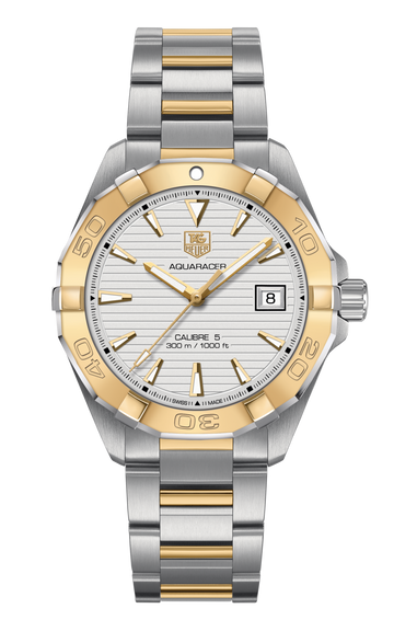  Shop Authentic Tag Heuer Aquaracer Automatic White Dial Two Tone Steel Strap Watch for Men - WAY2151.BD0912 - Luxxuri